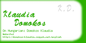 klaudia domokos business card